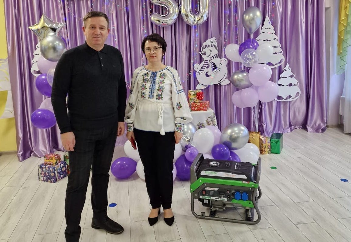 Радник голови Житомирської обласної ради передав дитсадку генератор