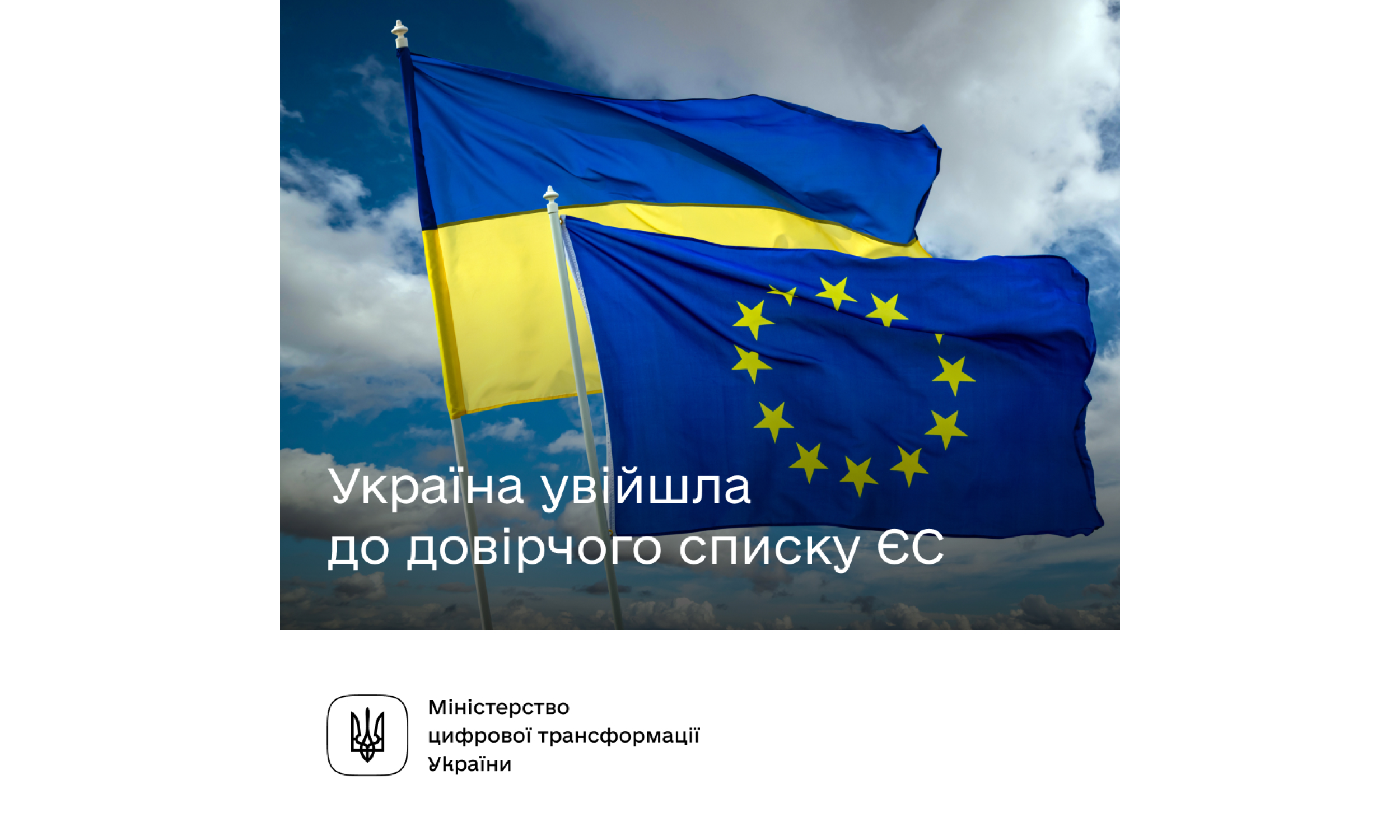 Важливий крок до цифрового безвізу: українські електронні підписи та печатки на цифрових документах можуть перевіряти в державах-членах ЄС