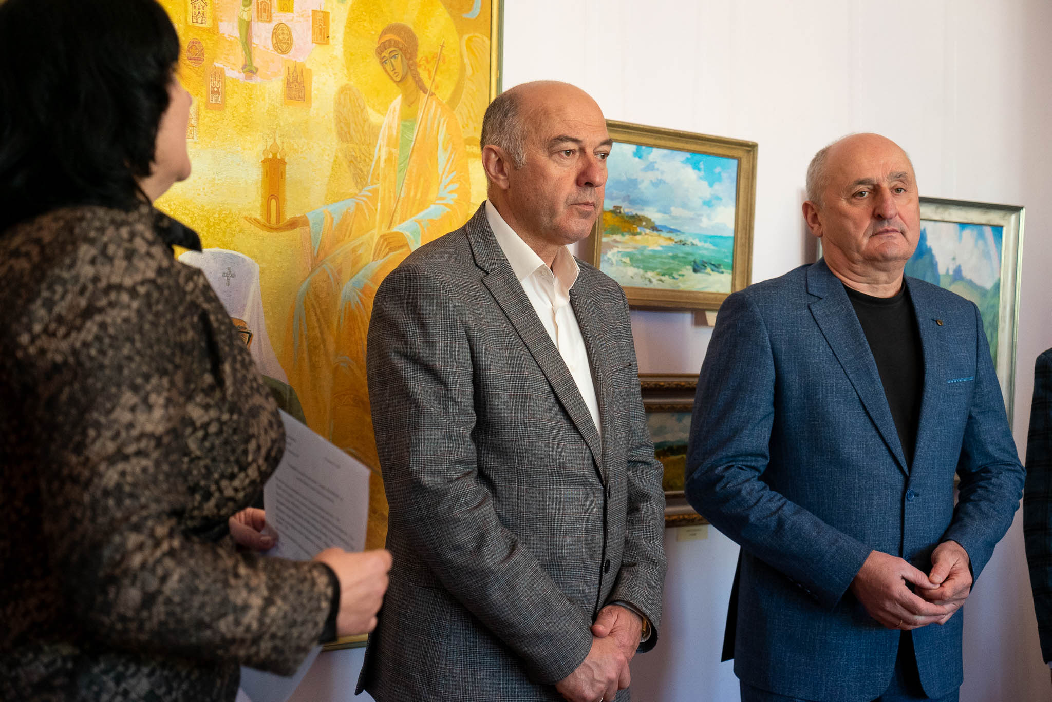 Володимир Ширма взяв участь у відкритті художньої виставки, присвяченої до Дня художника України