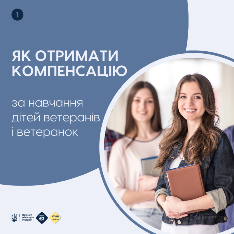 Як отримати компенсацiю за навчання дiтей ветеранів i ветеранoк?